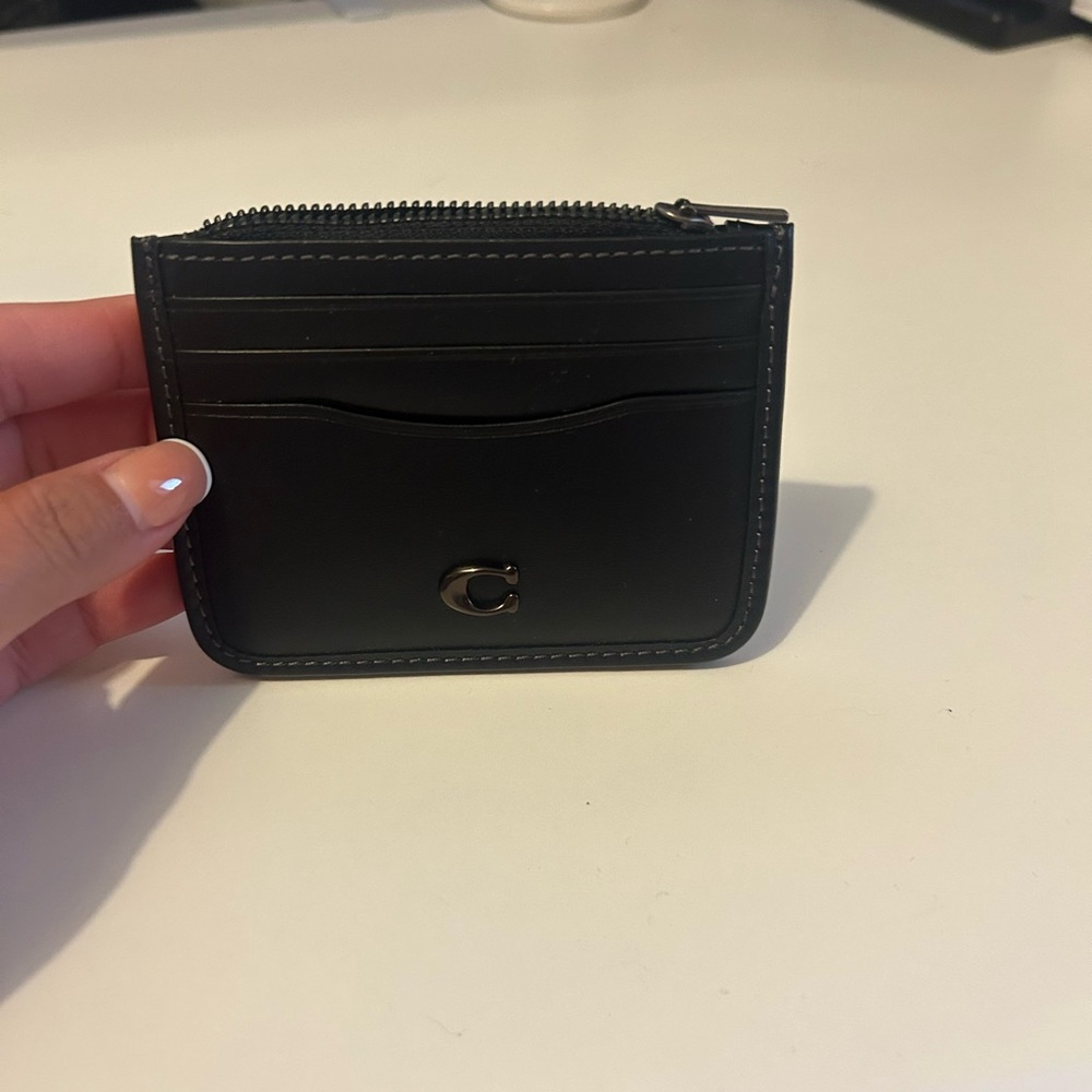 Coach Black Leather Card Holder